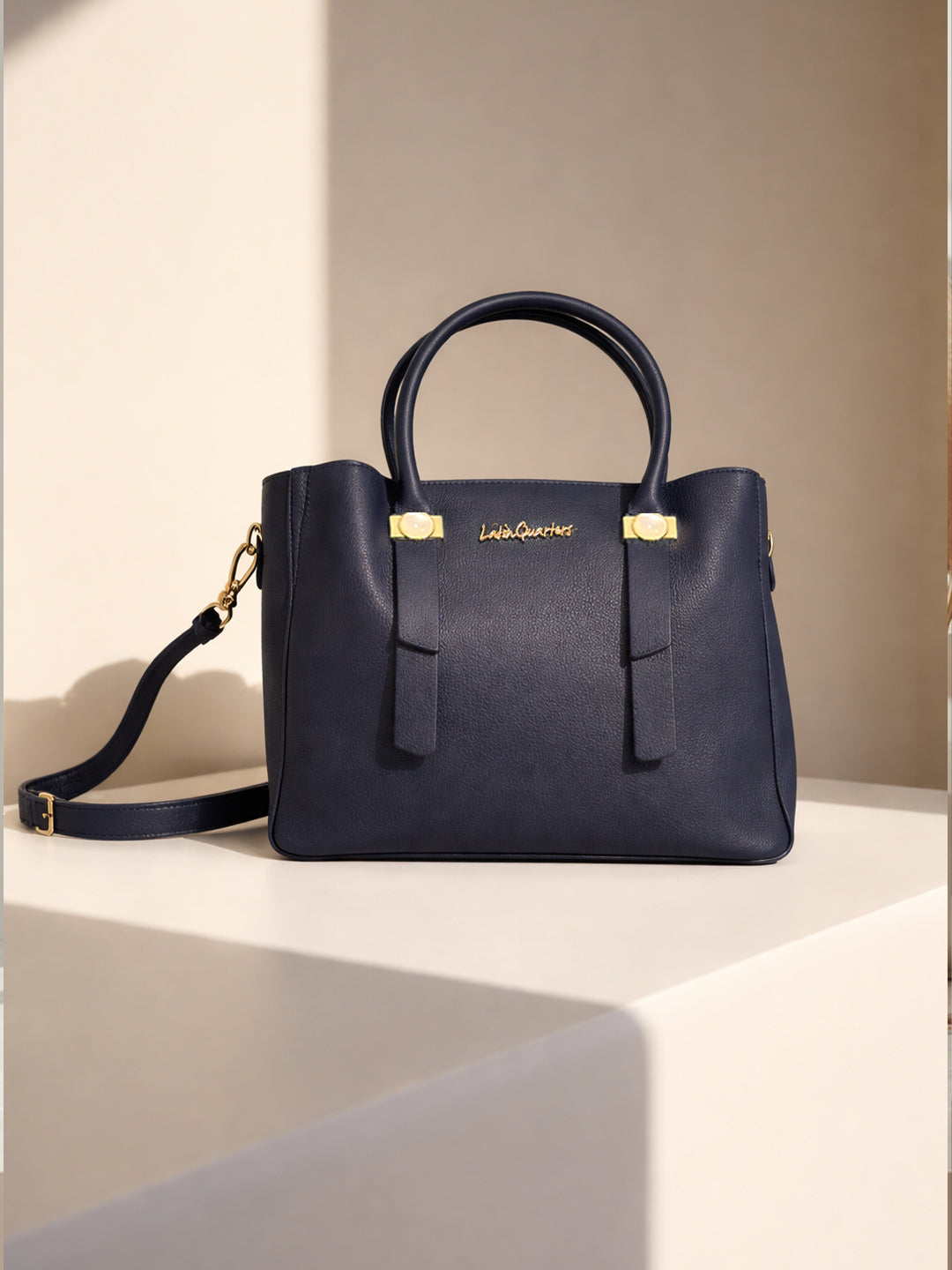 Latin Quarters Women Black Solid Casual Two handled Hand Bag