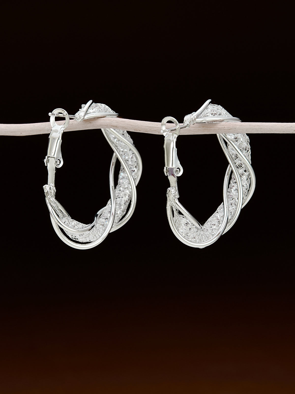 Silver Hoop Small Earrings For Women & Girls