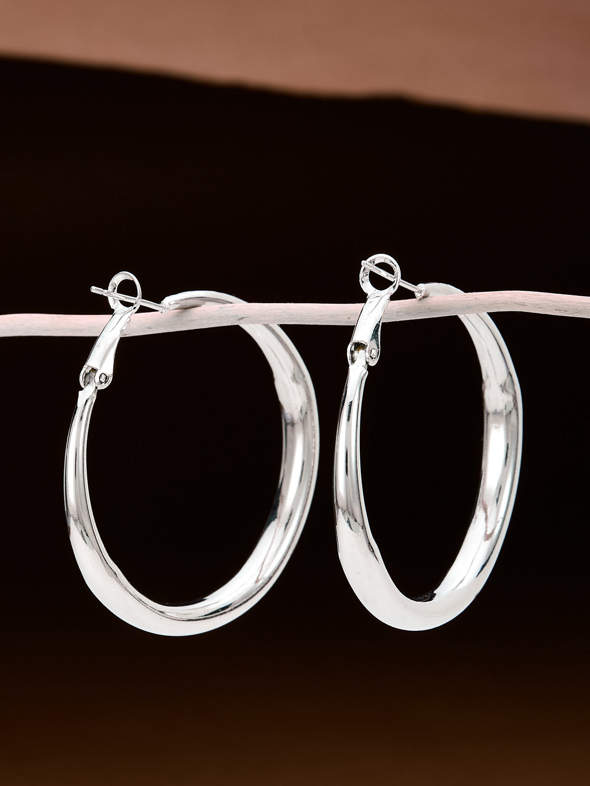 Silver Hoop Earrings For Women & Girls