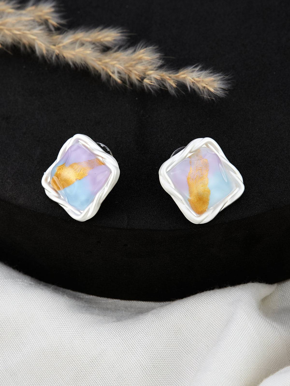 Multicolor Stud Earrings For Women & Girls