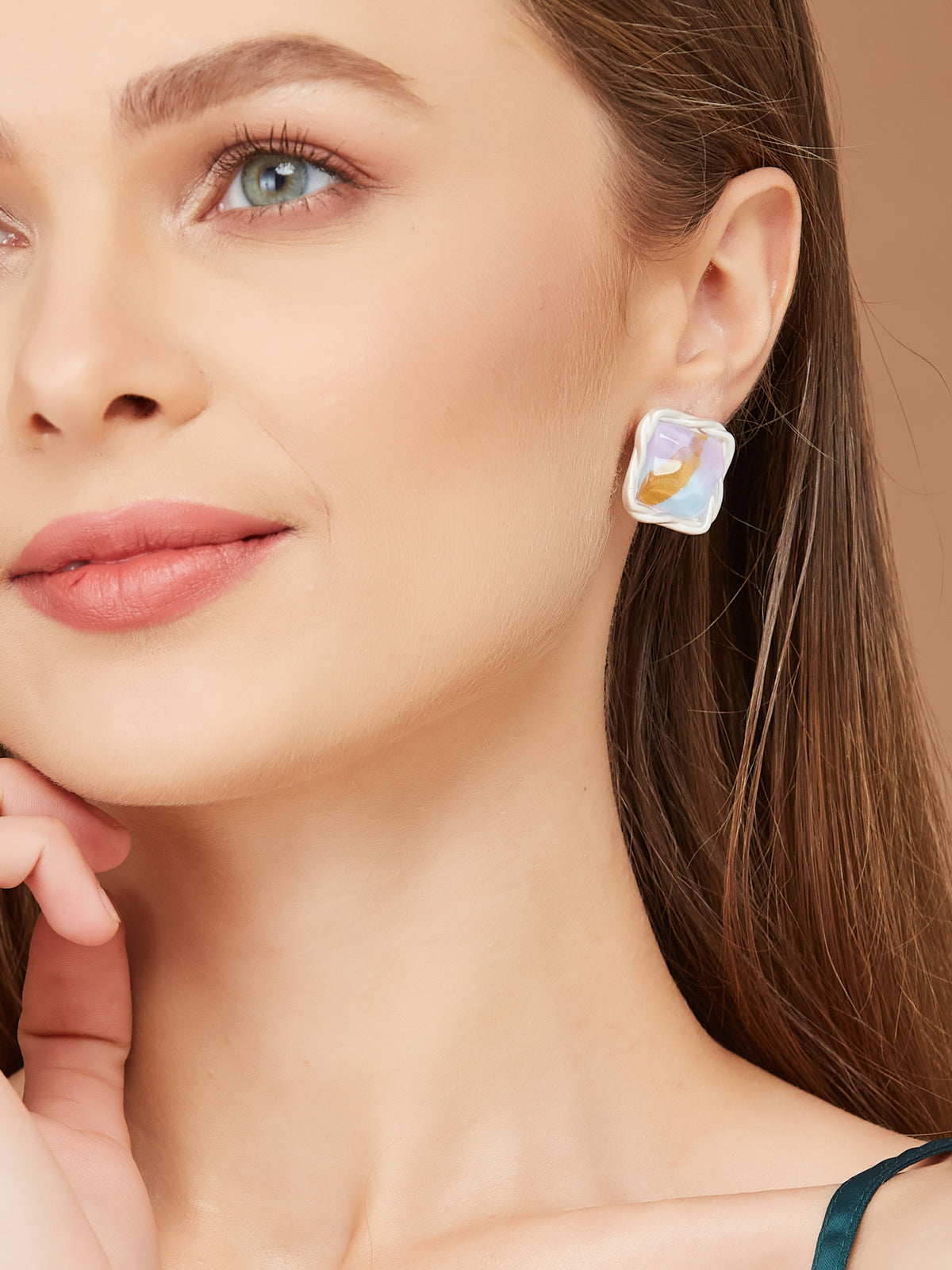 Multicolor Stud Earrings For Women & Girls