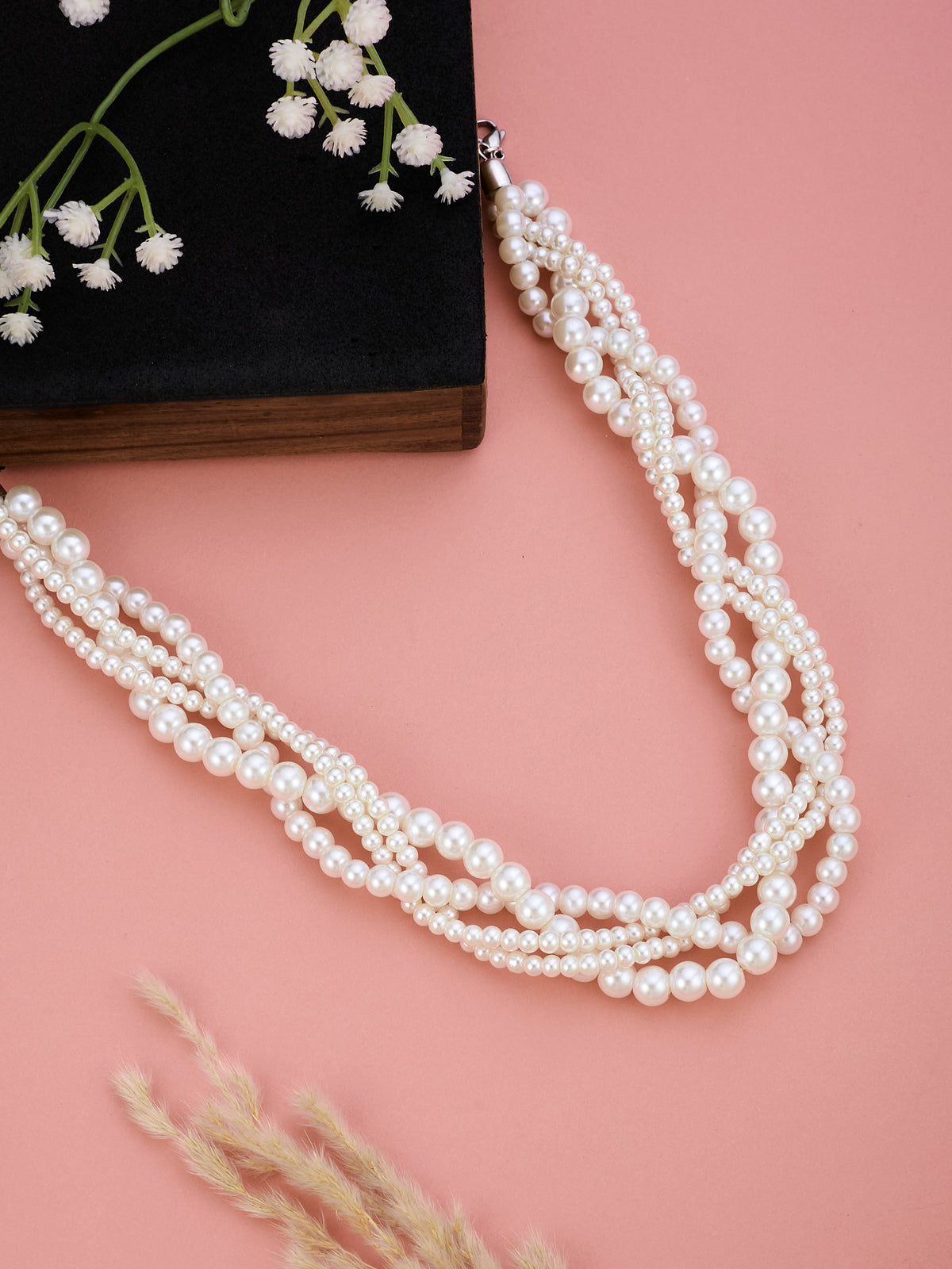 Multi Layer Pearl Necklace For Women & Girls