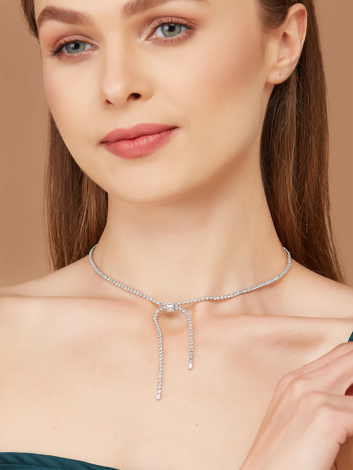 Stylish Silver Plated Necklace For Women & Girls