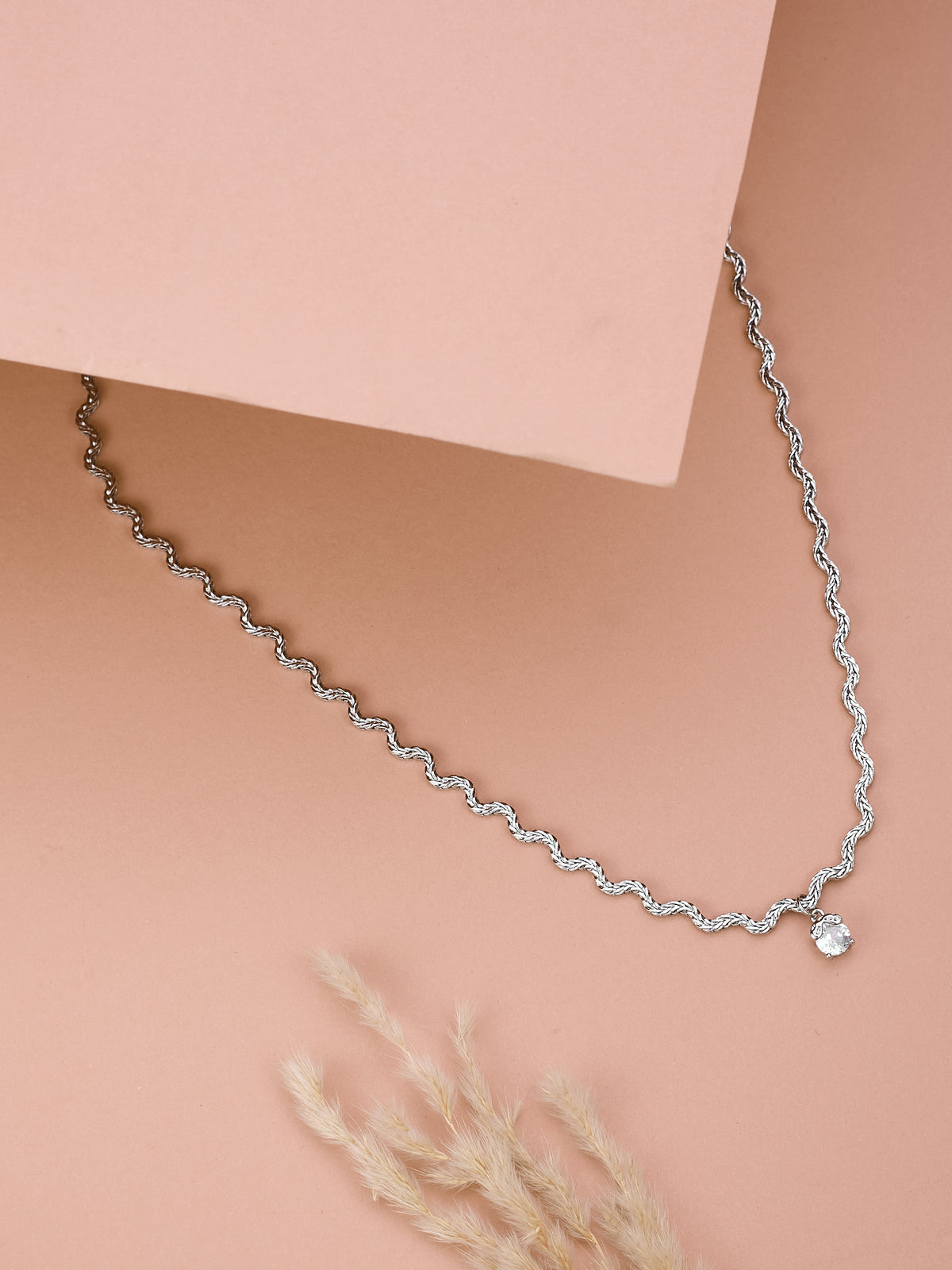 Lightweight Silver Plated Necklace For Women & Girls