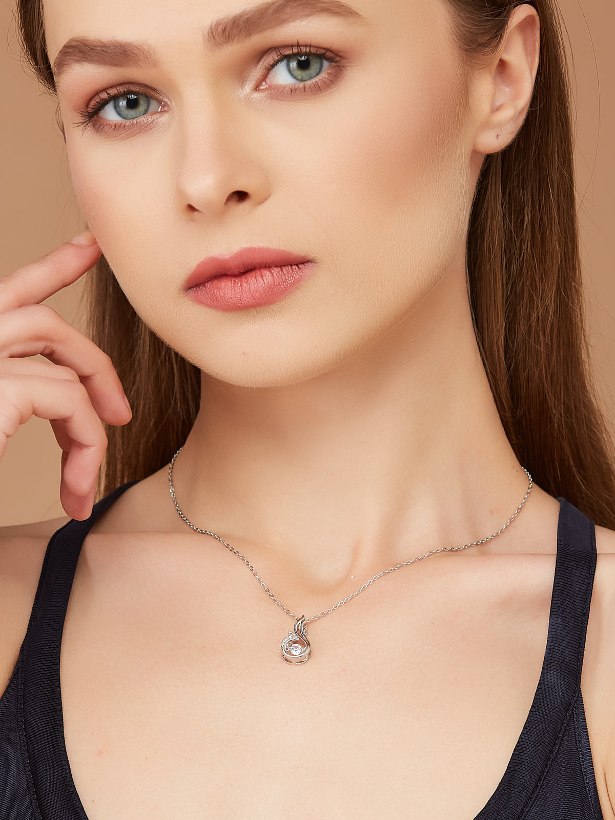 Trendy Silver Plated Chain With Pendants For Women & Girls
