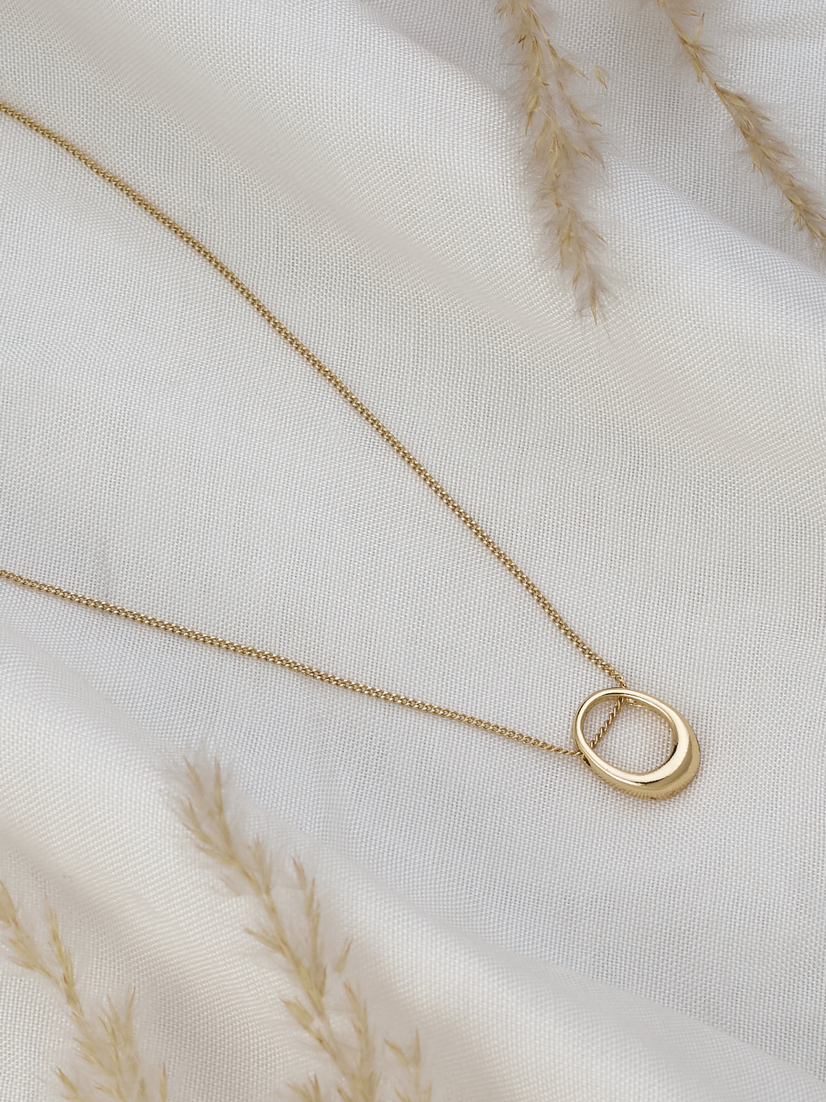 Stylish & Lightweight Gold Plated Chain With Pendant For Women & Girls