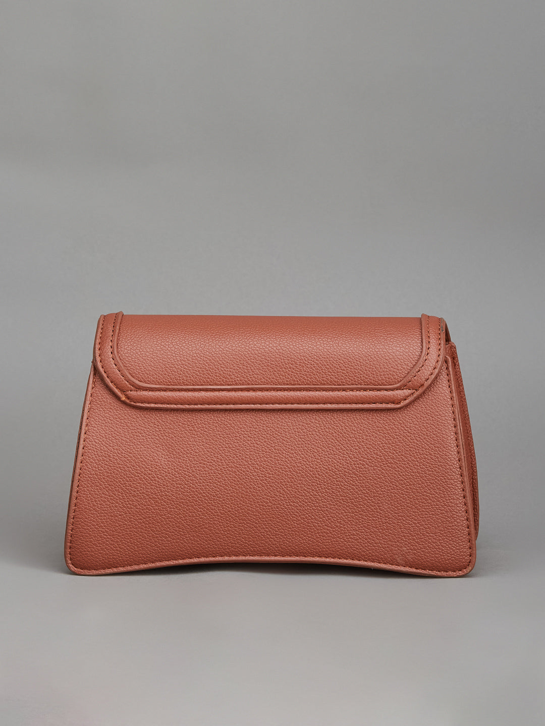 Latin Quarters Rust Crossbody Bag with Geometric Gold Clasp