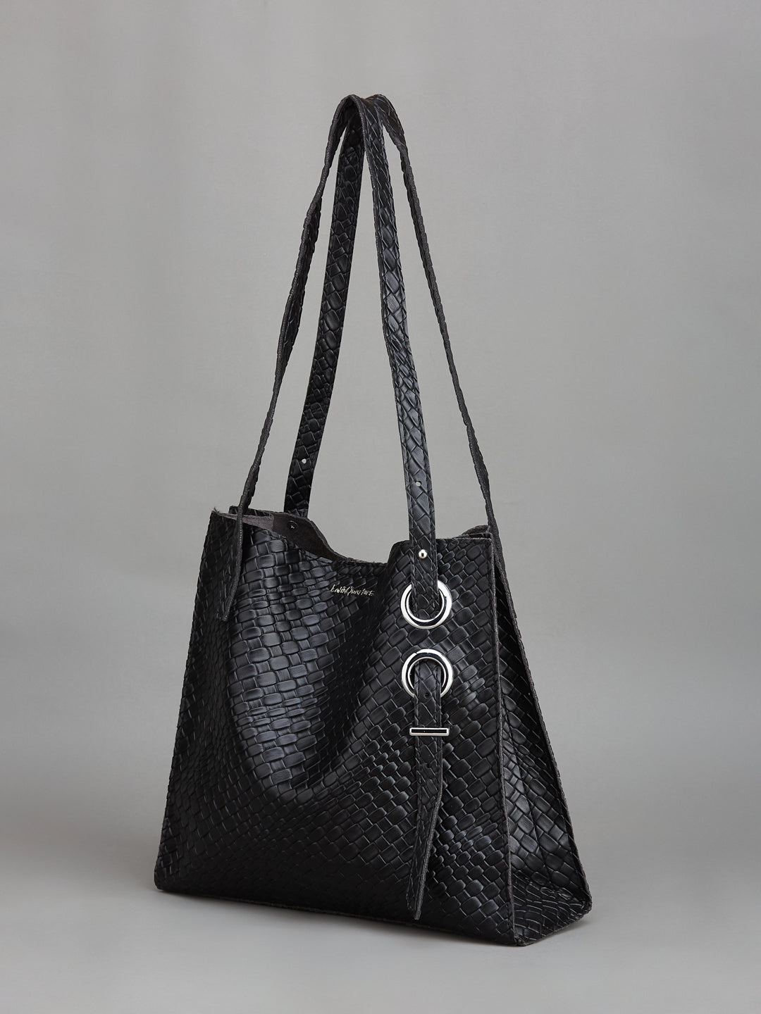 Latin Quarters Women's Black Embossed Shoulder Bag