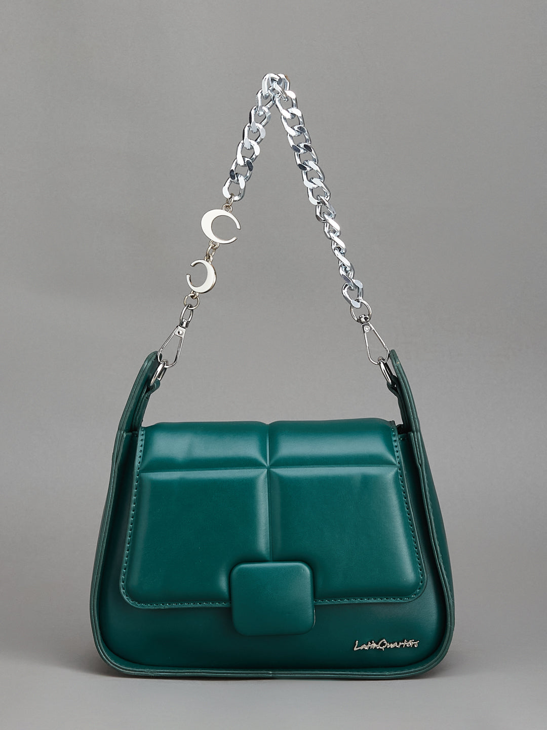 Latin Quarters Women Green Solid Stylish Clutch Hand Bags For Casual