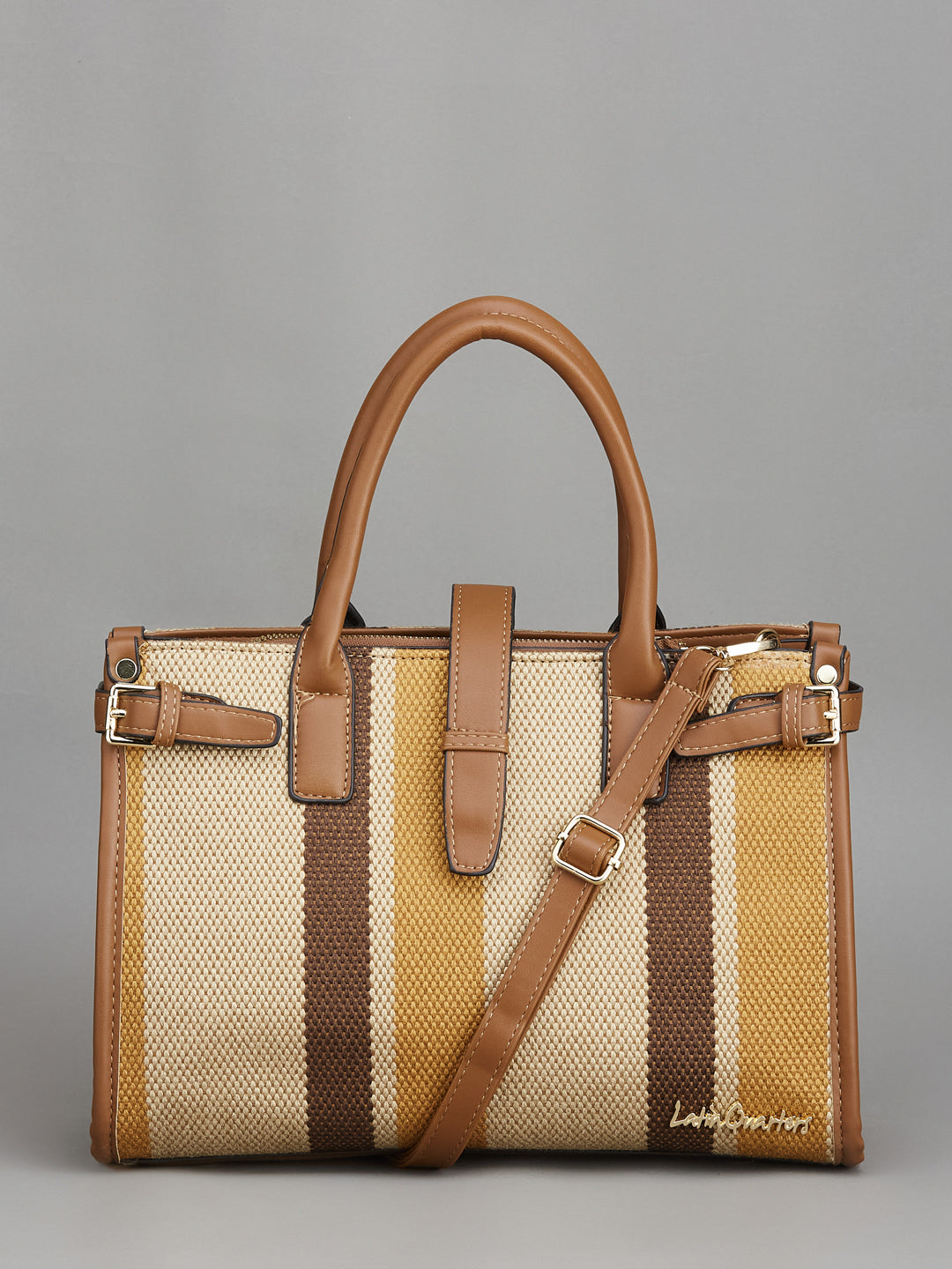 Latin Quarters Women Khaki Solid Stylish Hand Bags For Casual