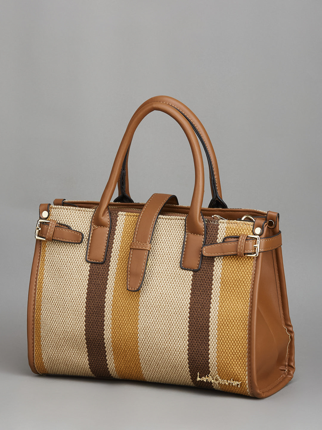 Latin Quarters Women Khaki Solid Stylish Hand Bags For Casual