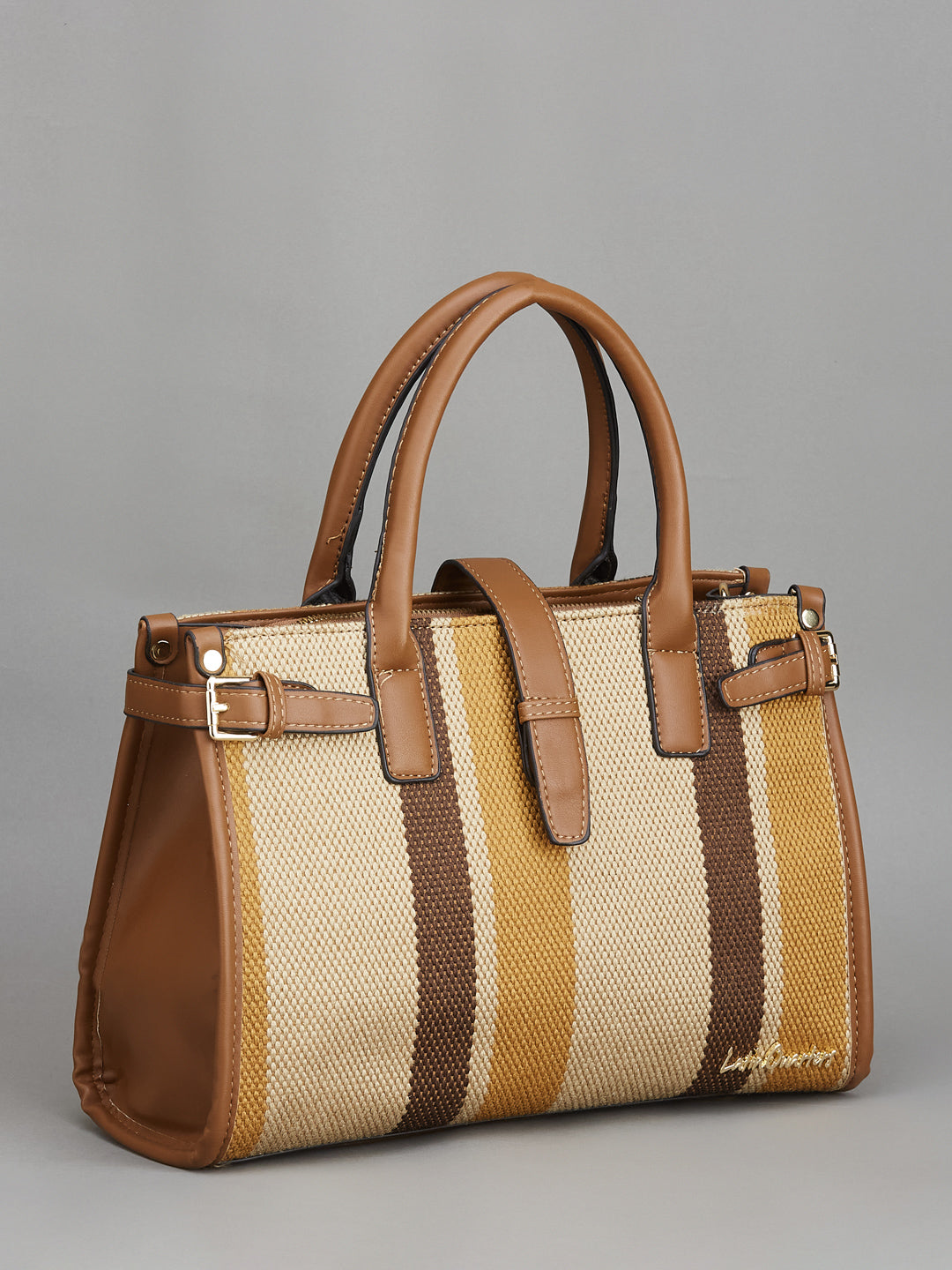 Latin Quarters Women Khaki Solid Stylish Hand Bags For Casual