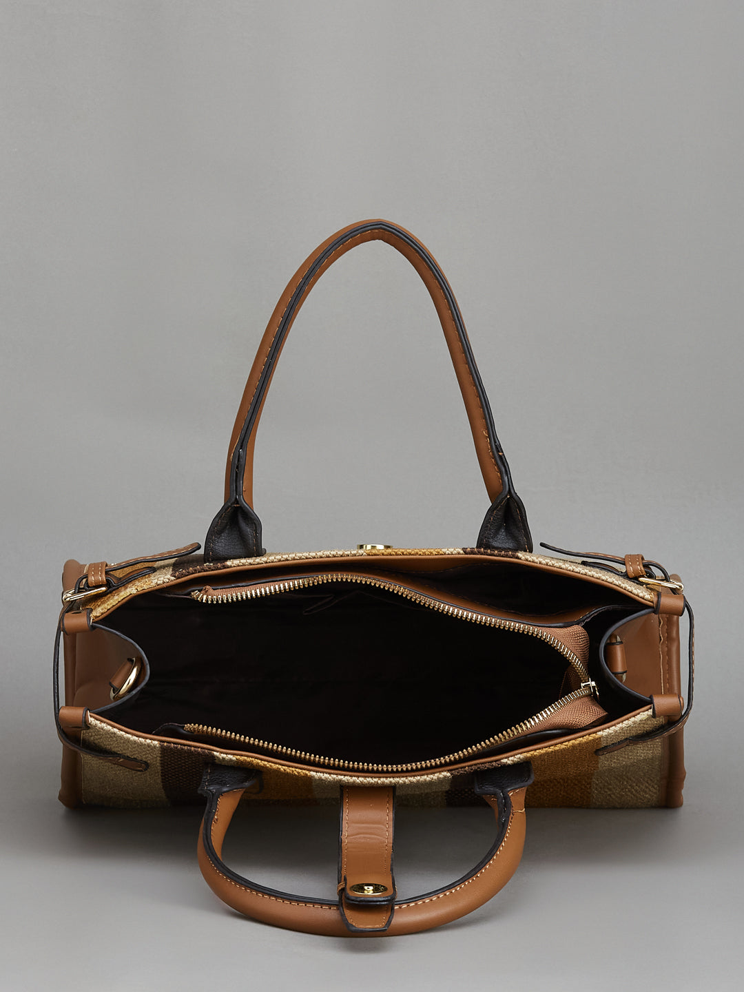 Latin Quarters Women Khaki Solid Stylish Hand Bags For Casual