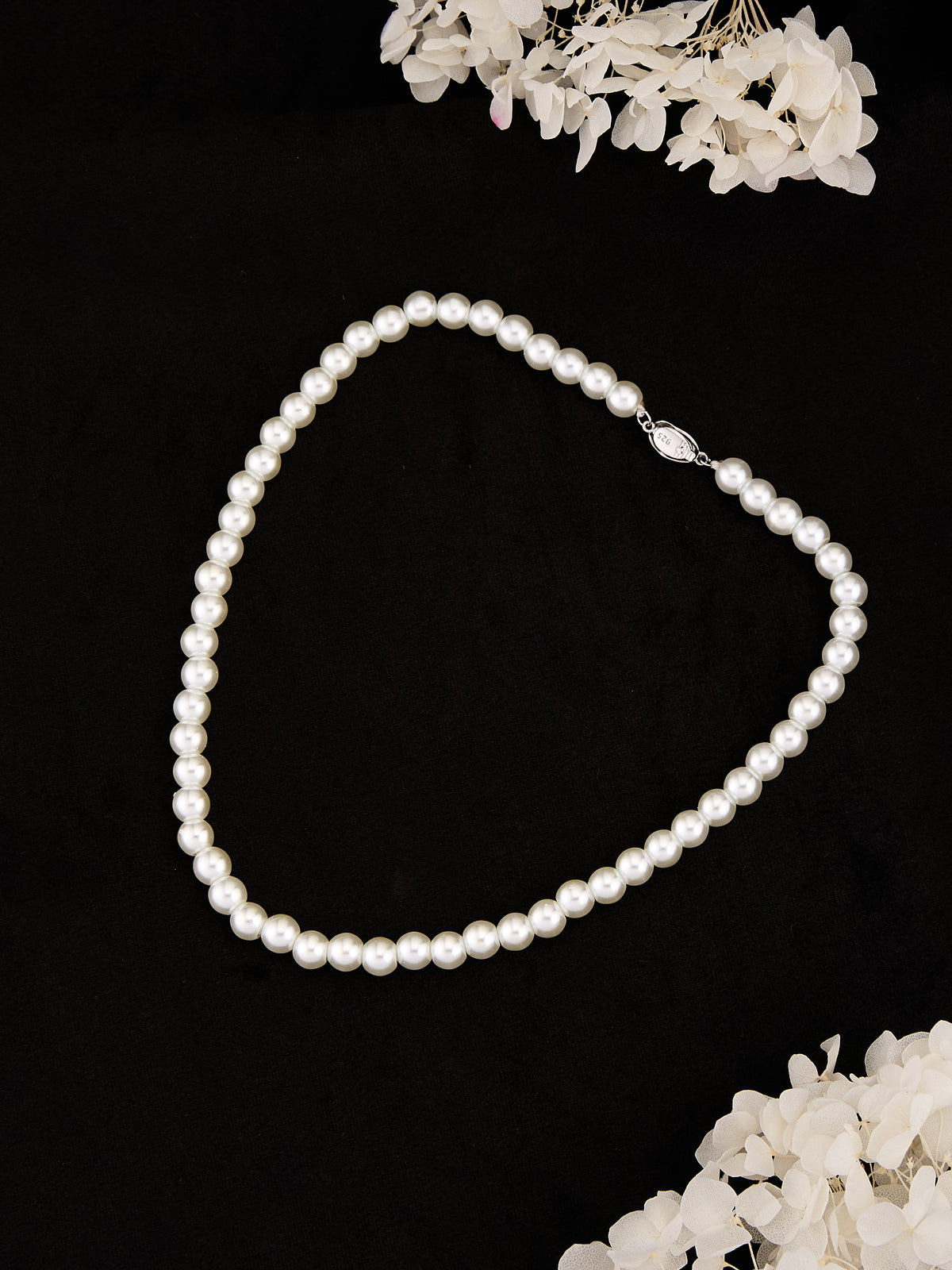 Latin Quarters Women's Single Strand Pearl Necklace