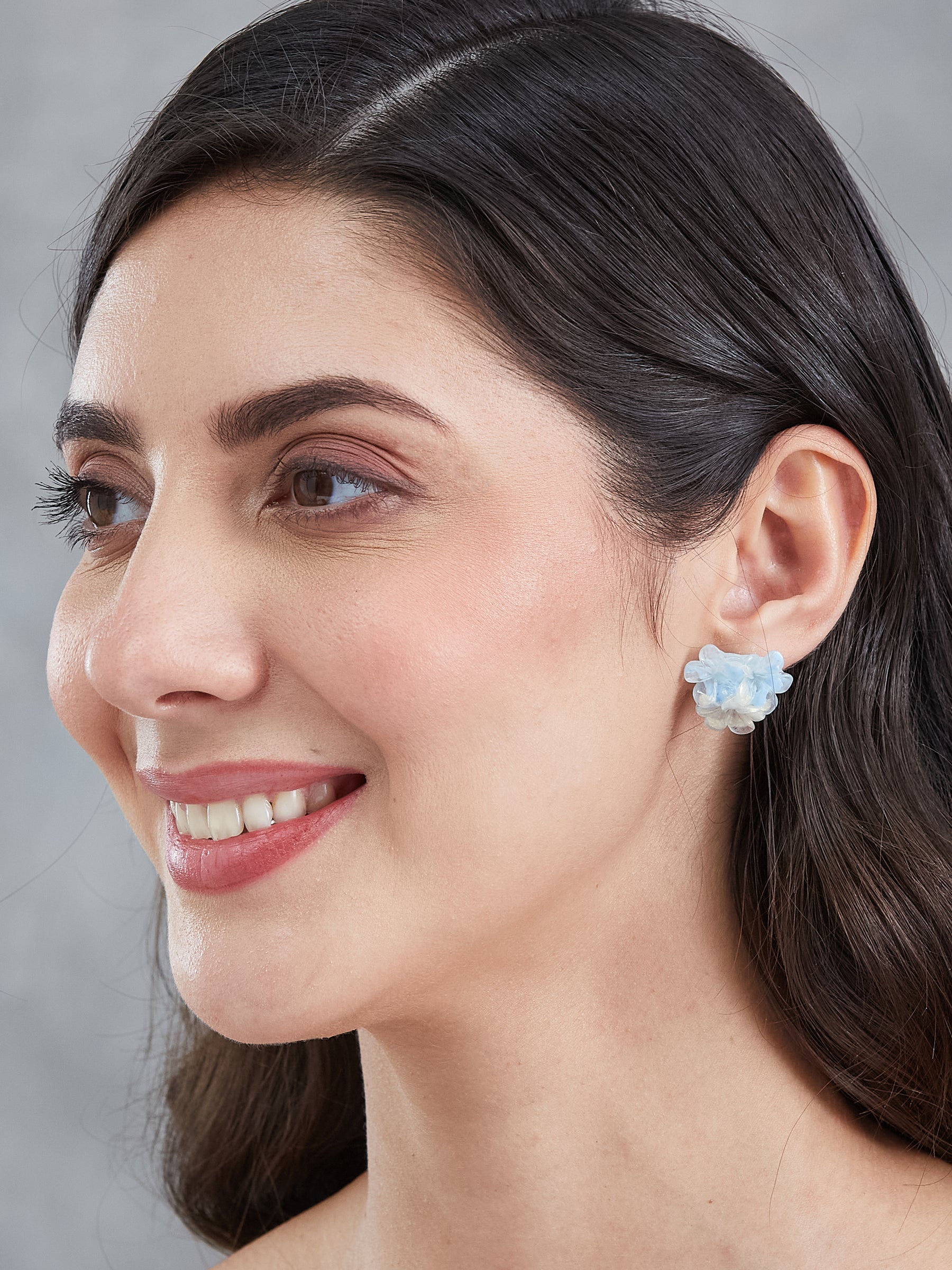 Latin Quarters Women's Floral Stud Earrings