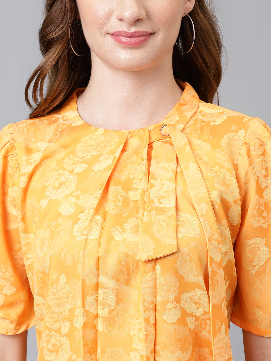 Papaya Half Sleeve Solid Normal Blouse Top