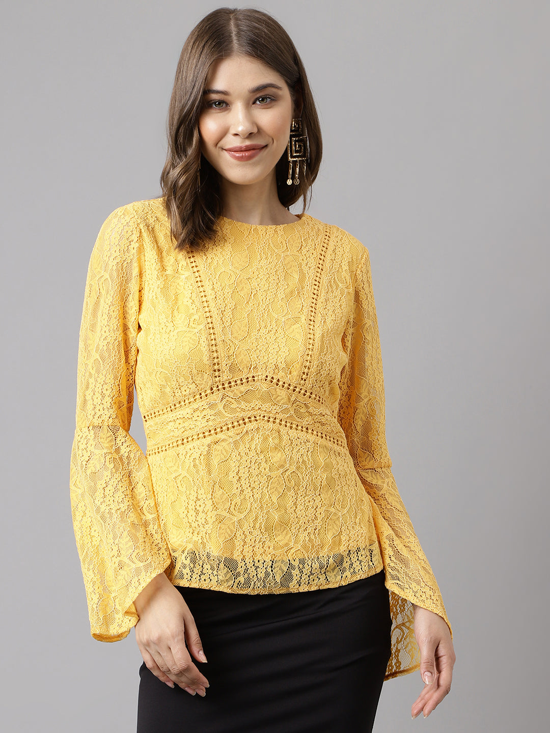 Yellow Lace Shirt