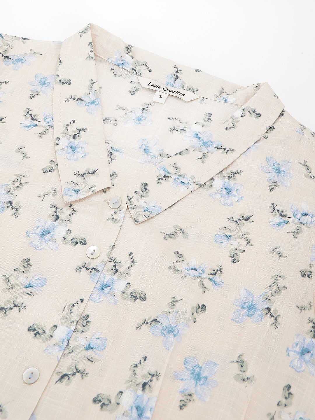 Blue Half Sleeve Collared Neck Printed Shirt For Casual Wear