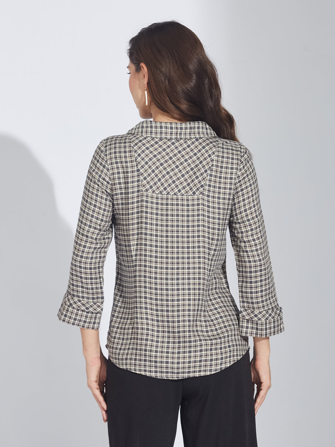 Latin Quarters Women's Brown Check Shirt