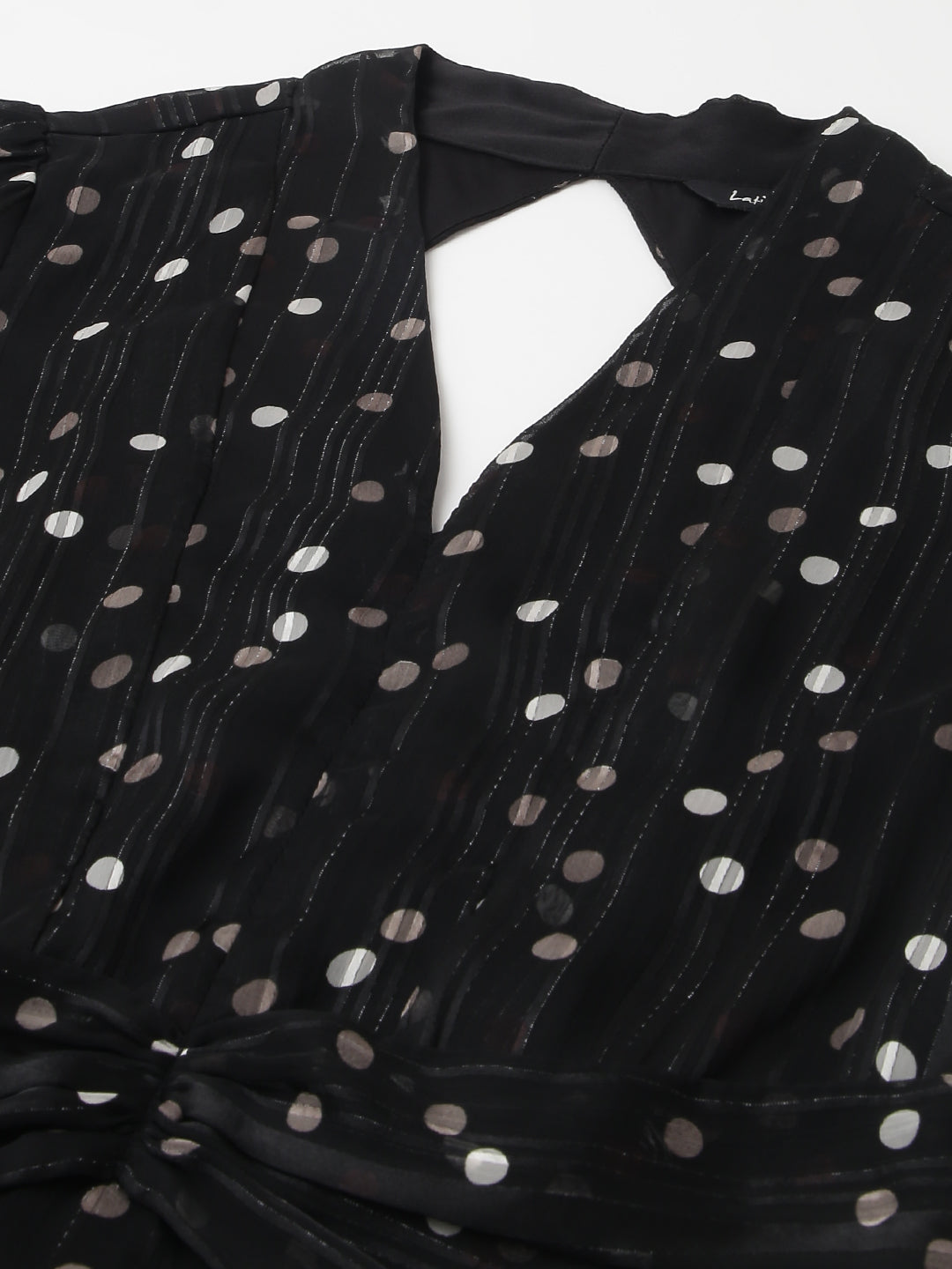 Black Half Sleeve Printed Maxi Dress