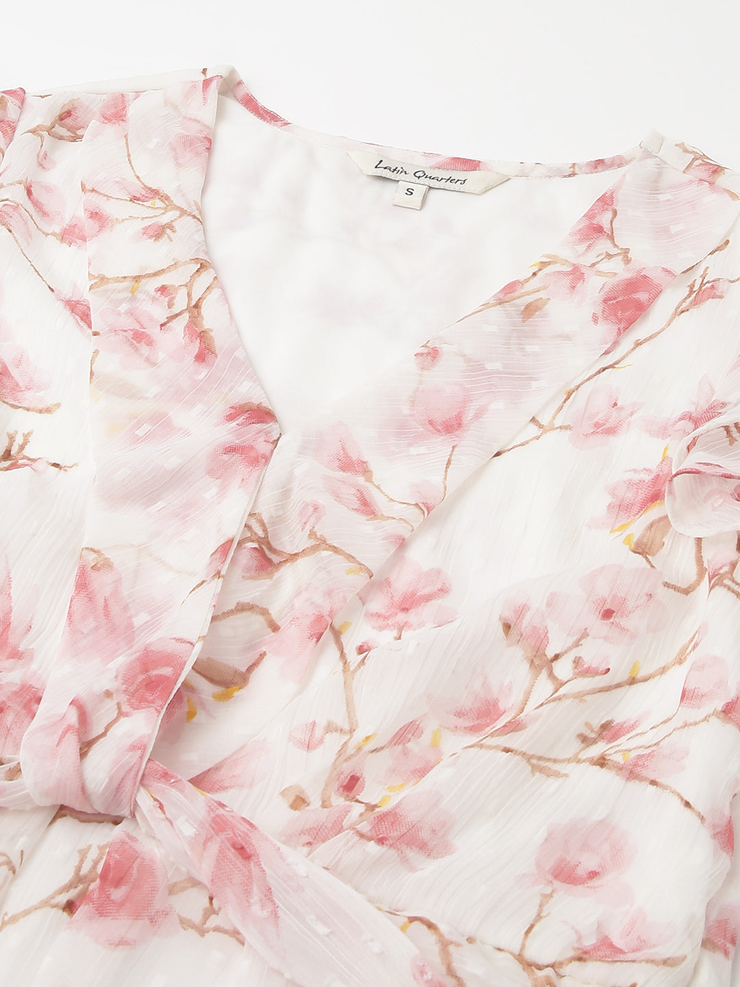 Pink Half Sleeve Printed Dress