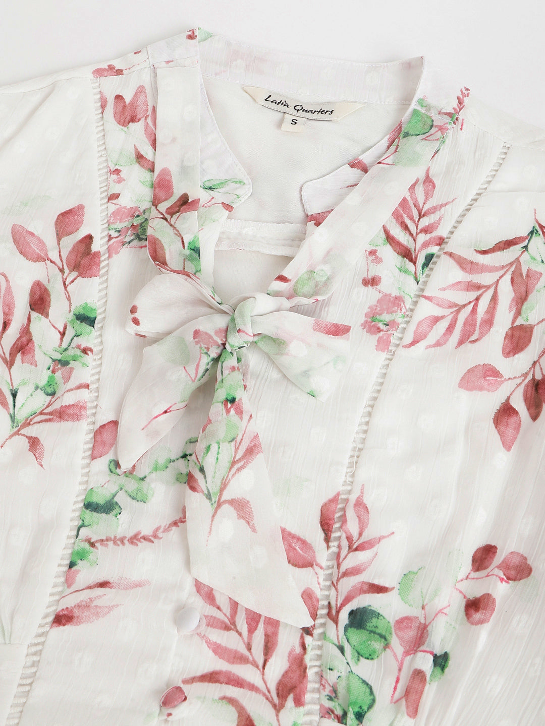 Brown 3/4 Sleeve Printed A-Line Dress