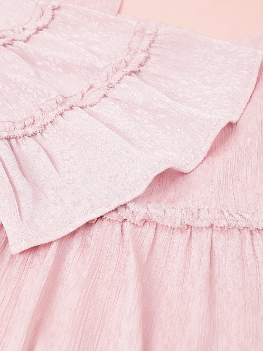 Solid Fit & Flare Casual 3/4 Sleeves Pink Dress