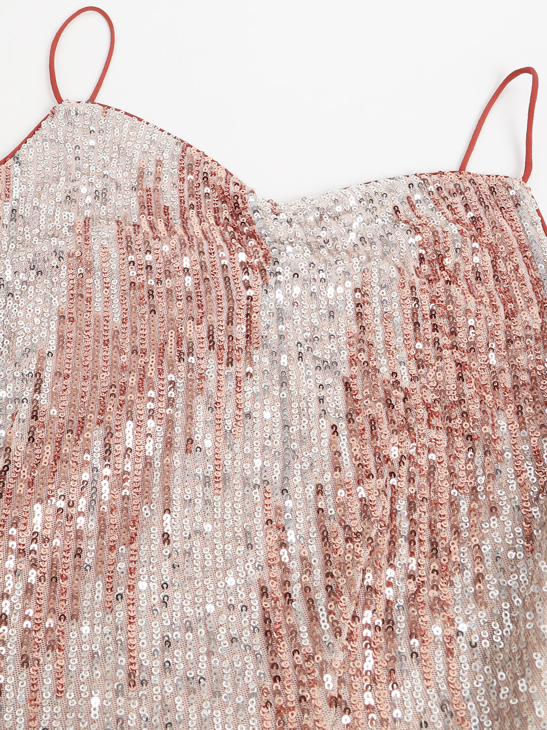 Copper No Sleeve Solid Slip Dress