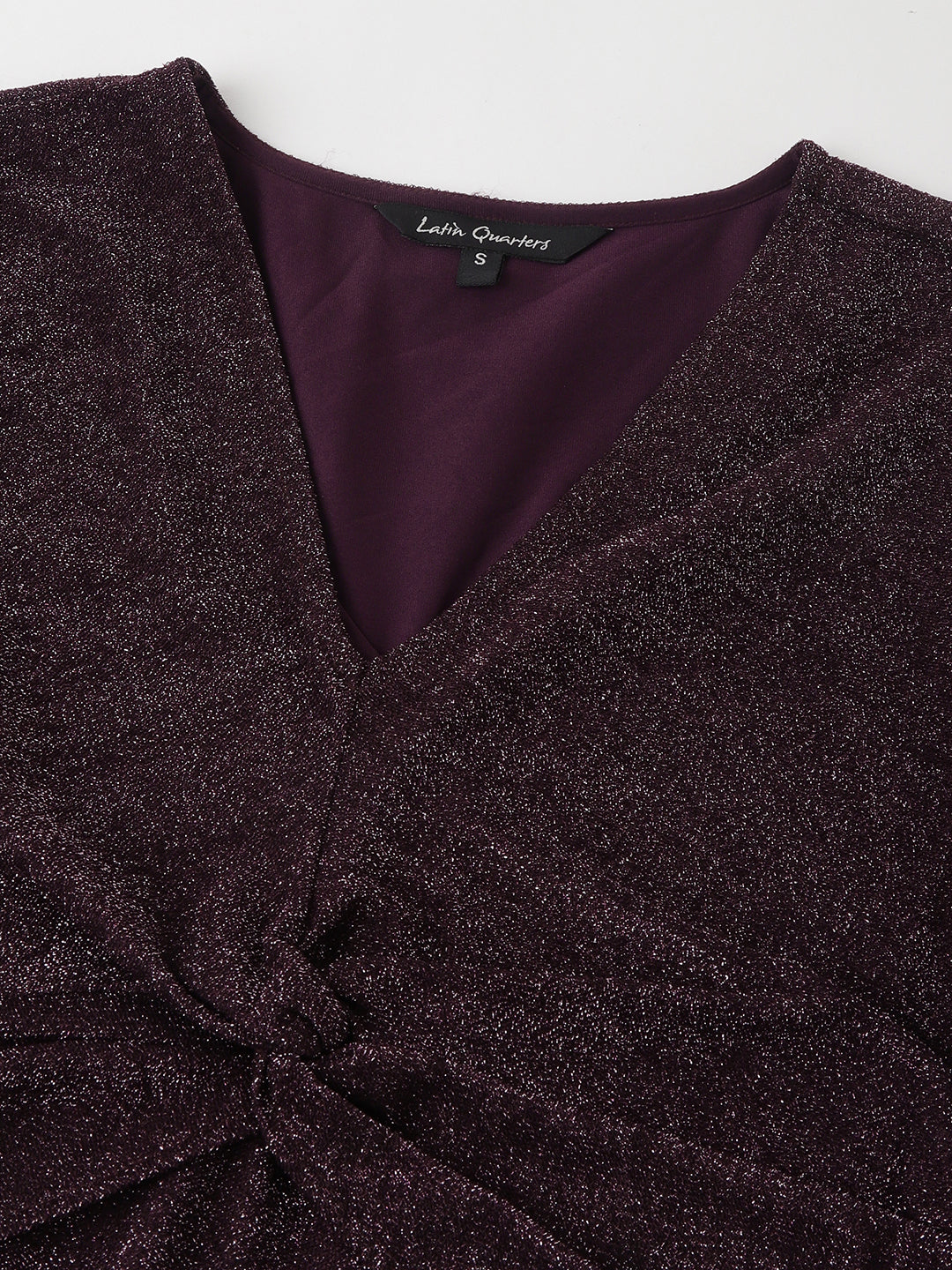 Purple V Neck Bodycon Party Dress