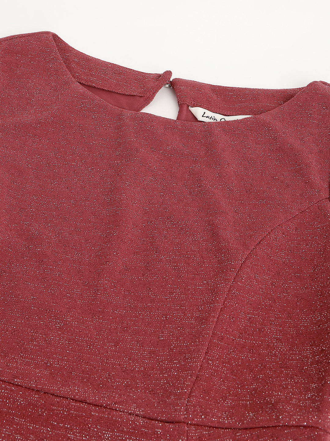 Pink Round Neck A-Line Casual Dress