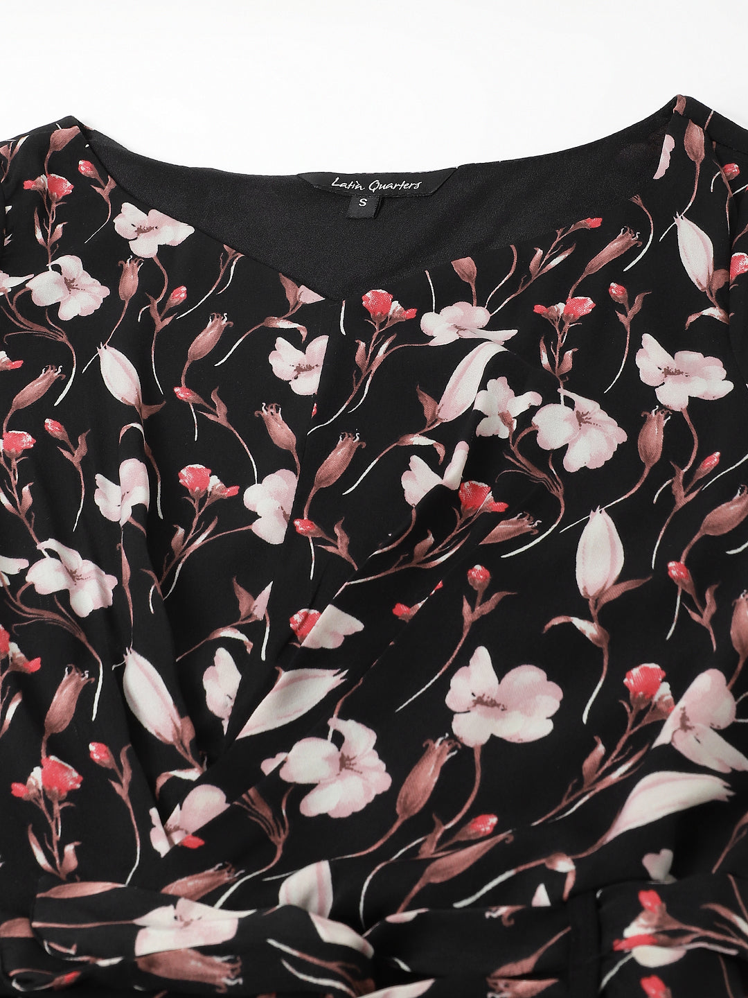 Printed Bodycon Casual Cap Sleeves Black Dress