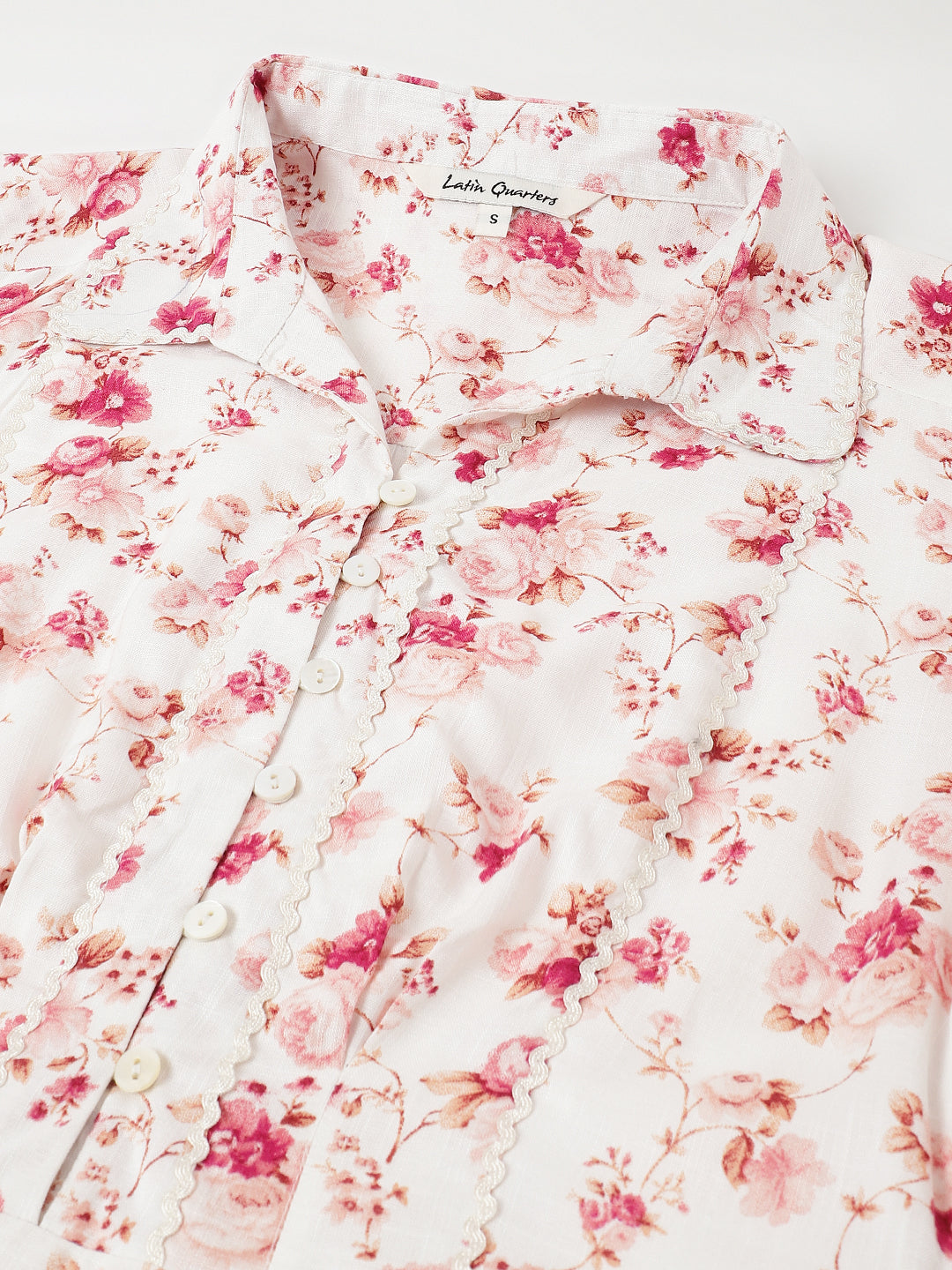 Printed A Line Casual Half Sleeves Pink Dress