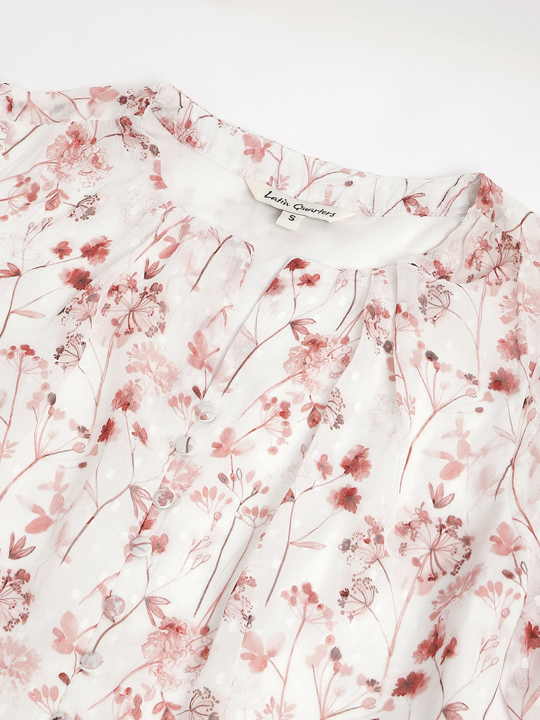 White 3/4 Sleeve V-Neck Printed Above Knee Dress For Casual Wear