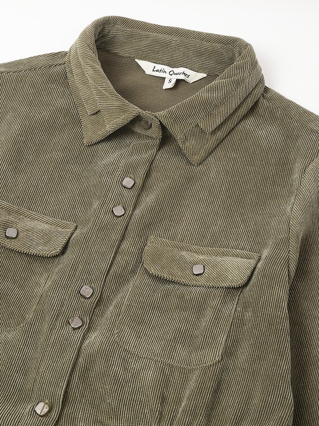 Sleek Green Olive 3/4 Sleeve Collar Solid Casual Dress For Everyday Chic