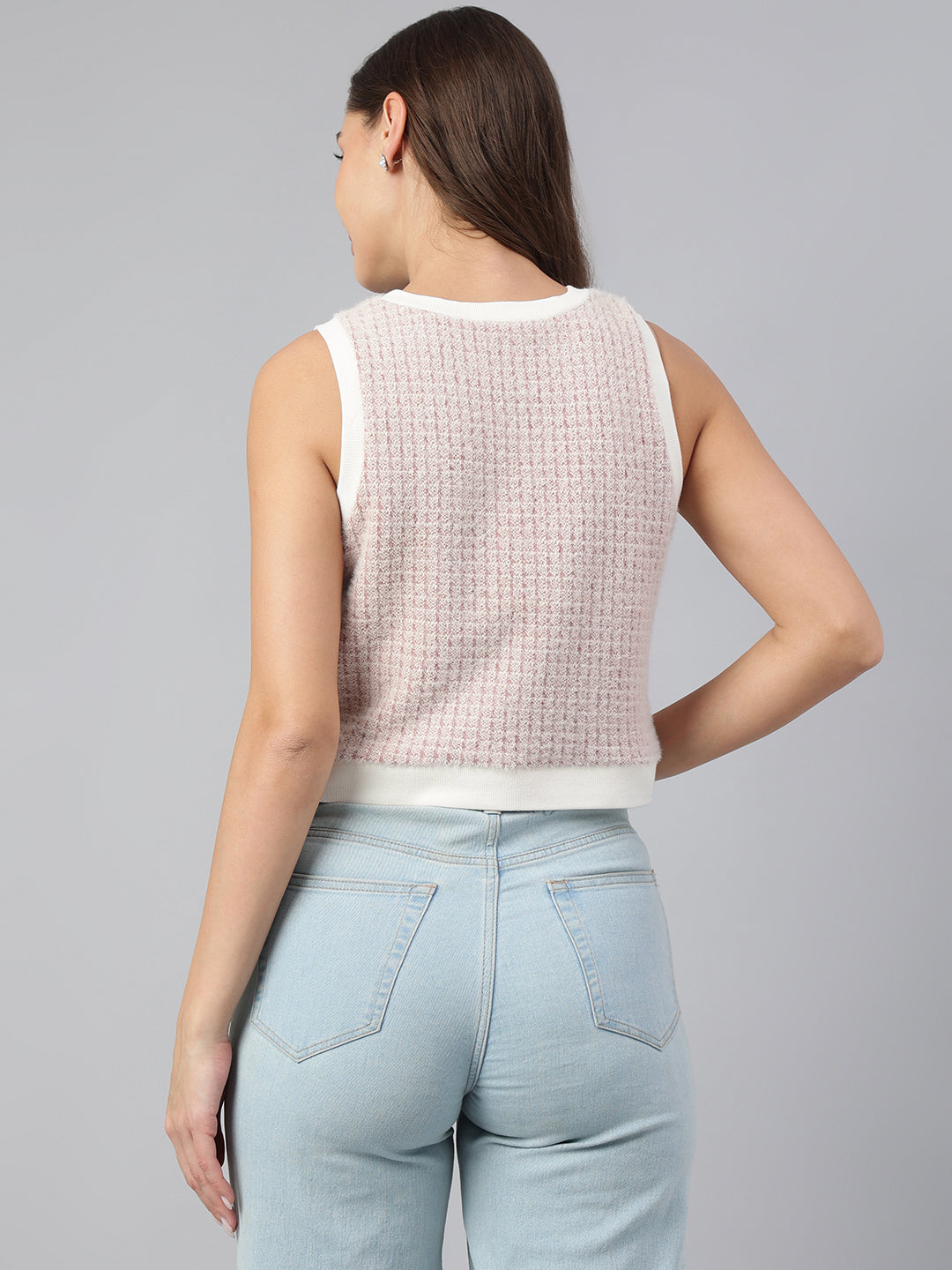 Latin Quarters Women Cozy Rust Full Sleeve Round Neck Solid Casual Top