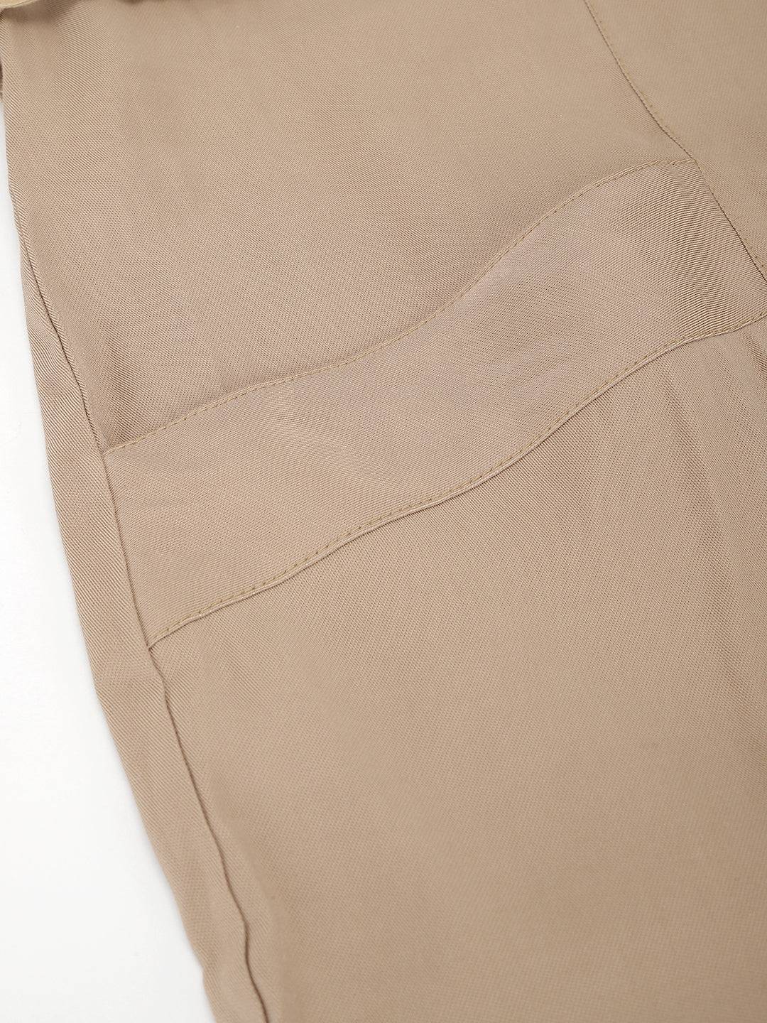 Beige Sleeveless Collared Neck Solid Above Knee Dress For Casual Wear