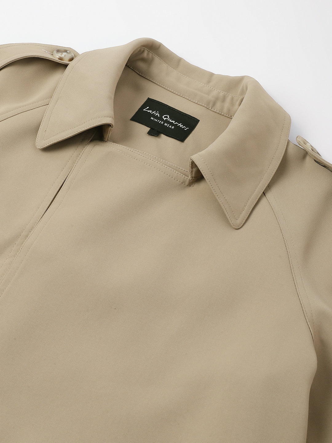 Elegant Beige Full Sleeve Collar Solid Casual Dress For Effortless Sophistication