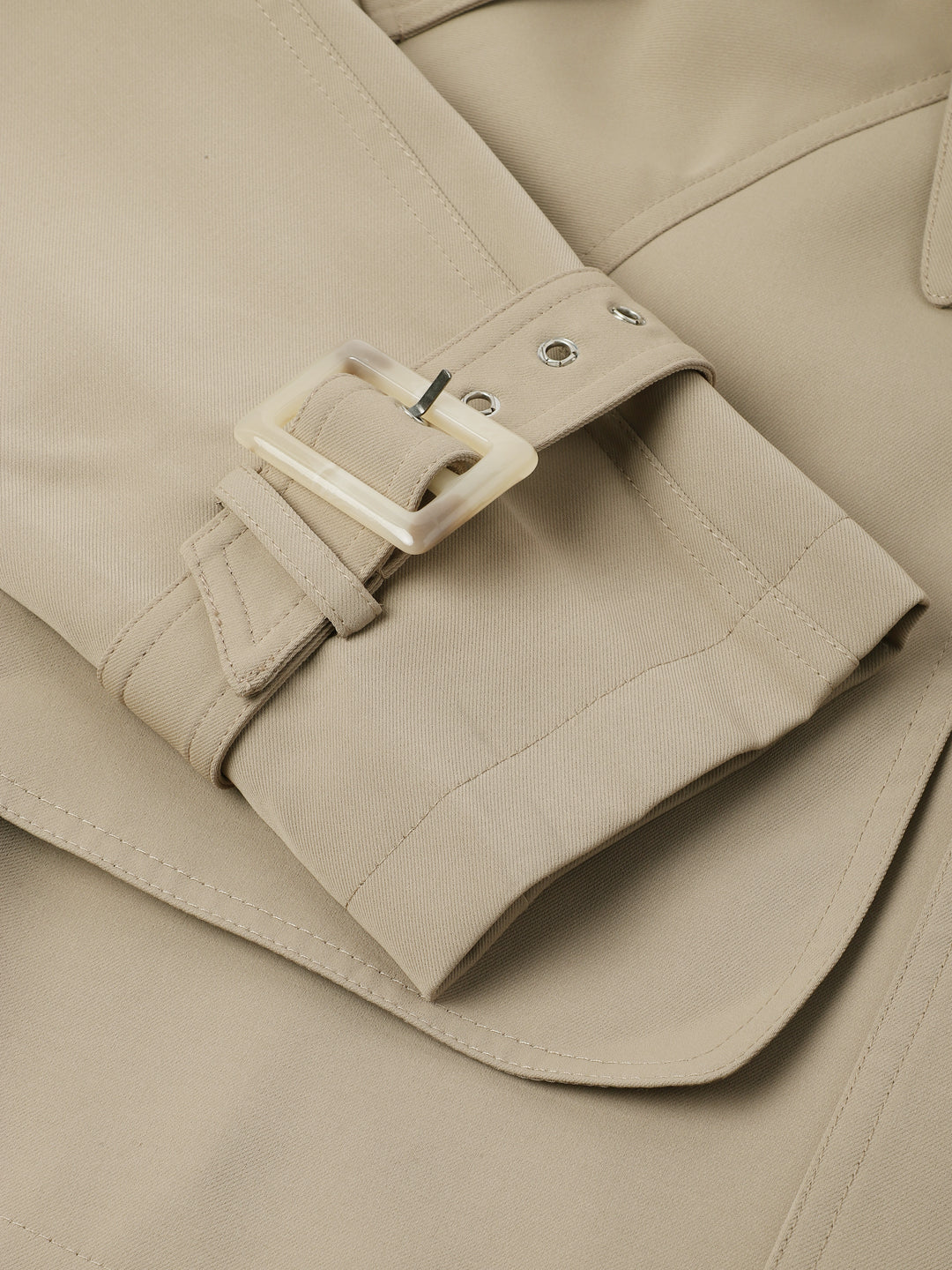 Elegant Beige Full Sleeve Collar Solid Casual Dress For Effortless Sophistication
