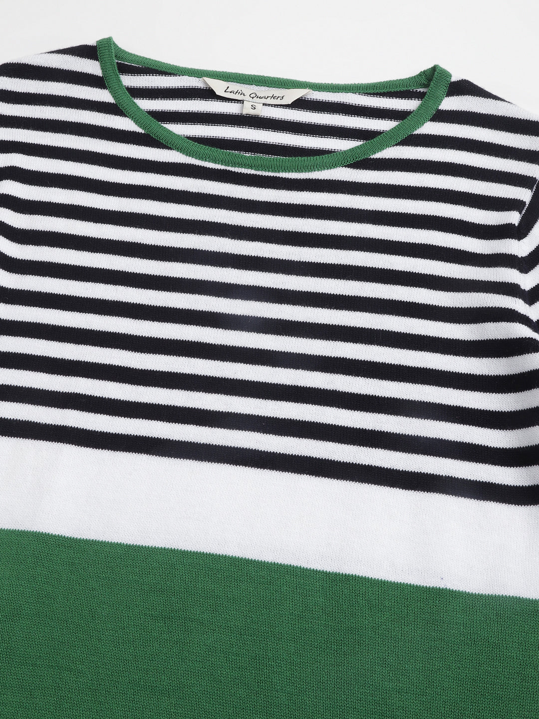 Green Full Sleeve Solid Pullover Women Sweater Top For Casual