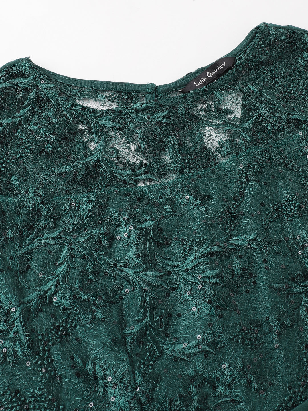 Greenbotle Cap Sleeve Solid Sequin Dress