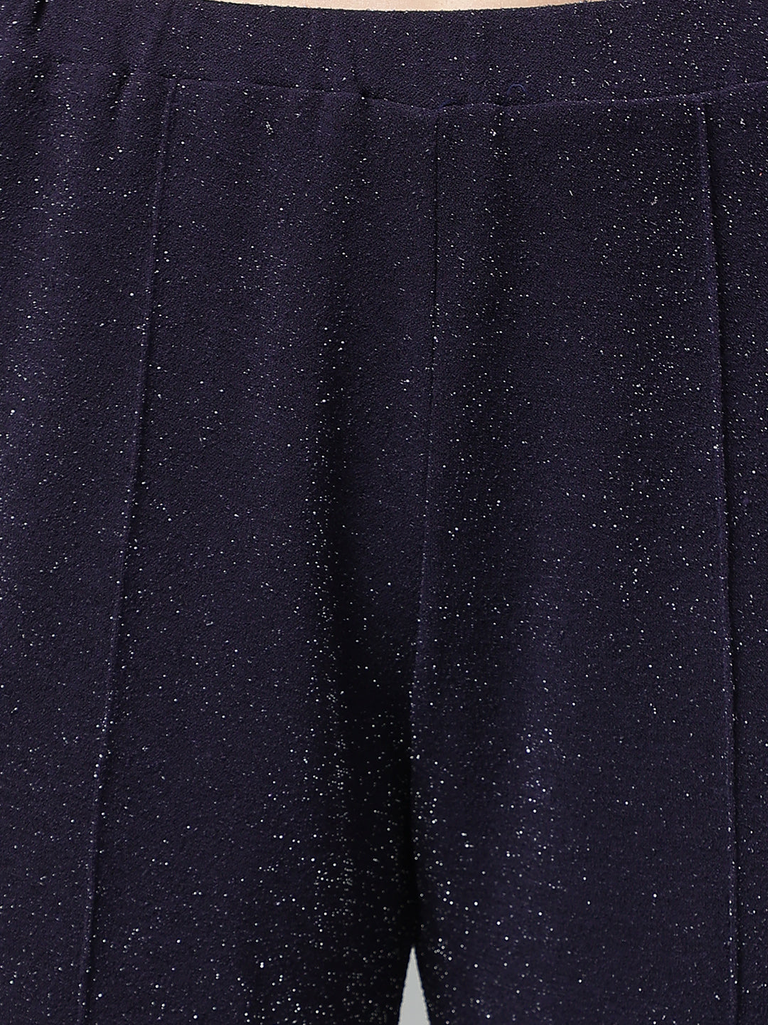 Blue Navy Cap Sleeve Solid Dress