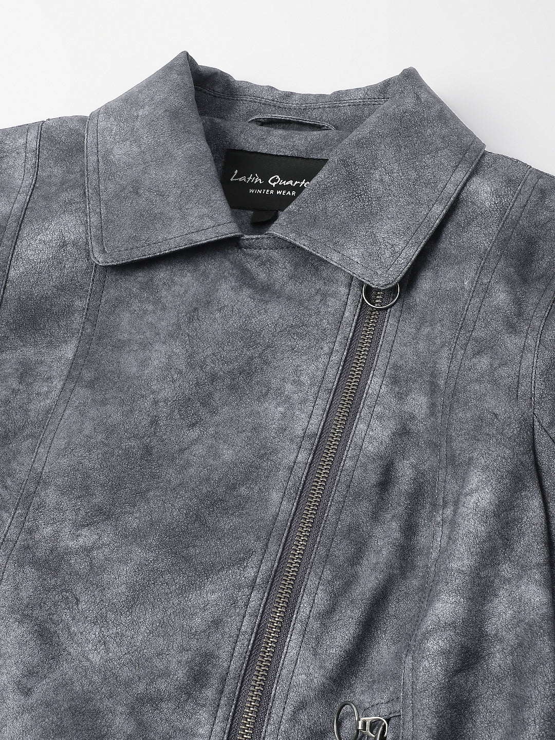 Classic Blue Full Sleeve Collar Solid Casual Jacket For Timeless Style