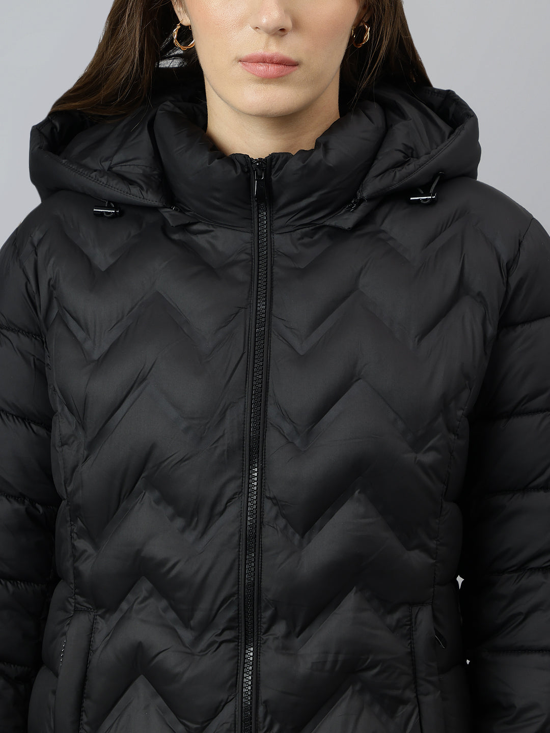 Stylish Black Full Sleeve Hooded Solid Casual Jacket For Ultimate Comfort