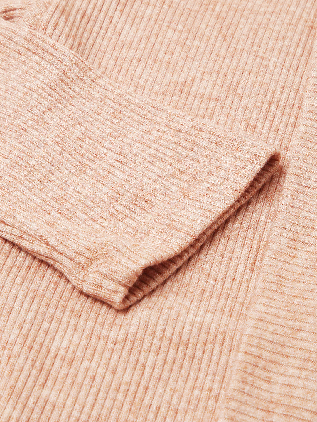 Brown Full Sleeve Solid Rayon Shrug