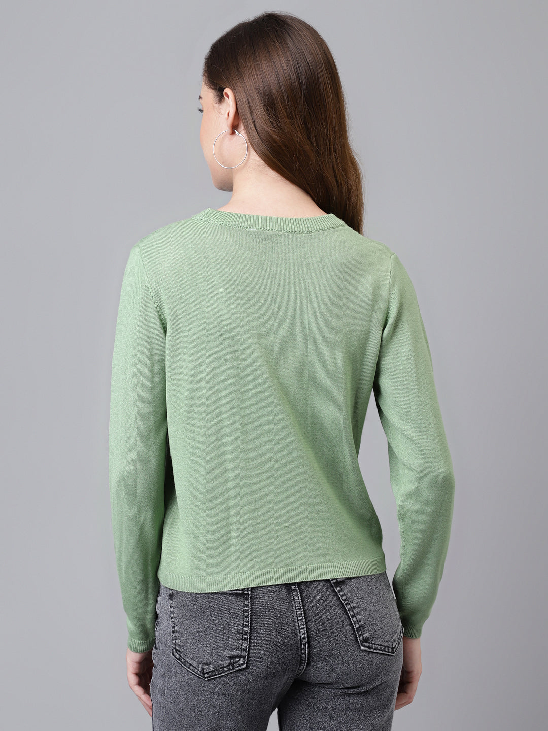 Greenlight Full Sleeve Solid Normal Pullover Sweatertop