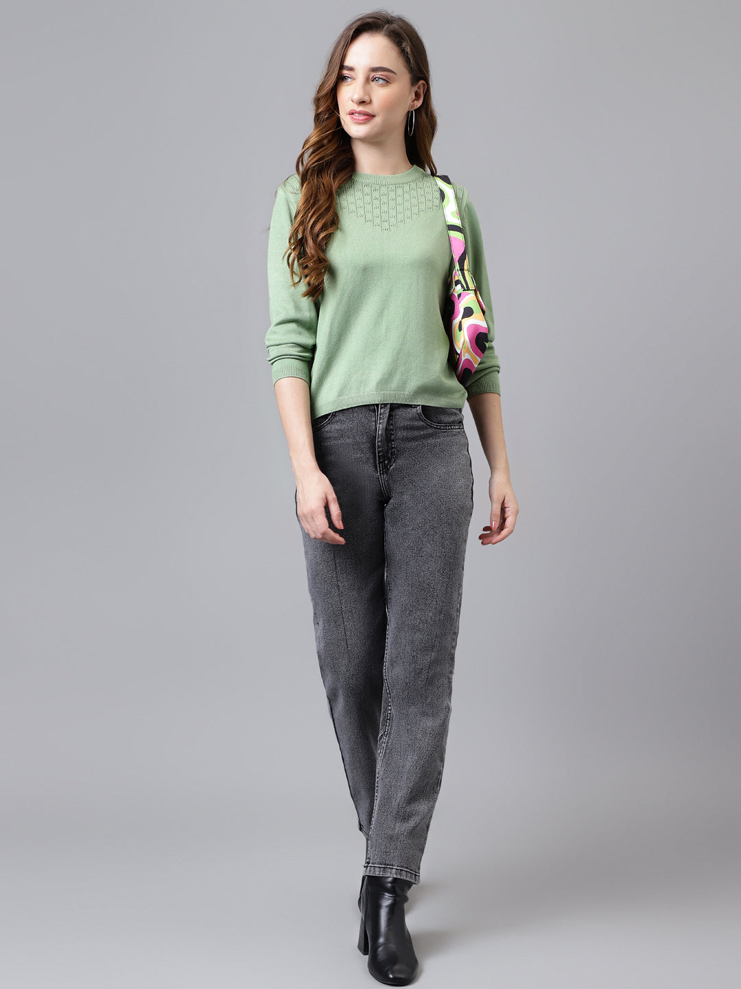 Greenlight Full Sleeve Solid Normal Pullover Sweatertop