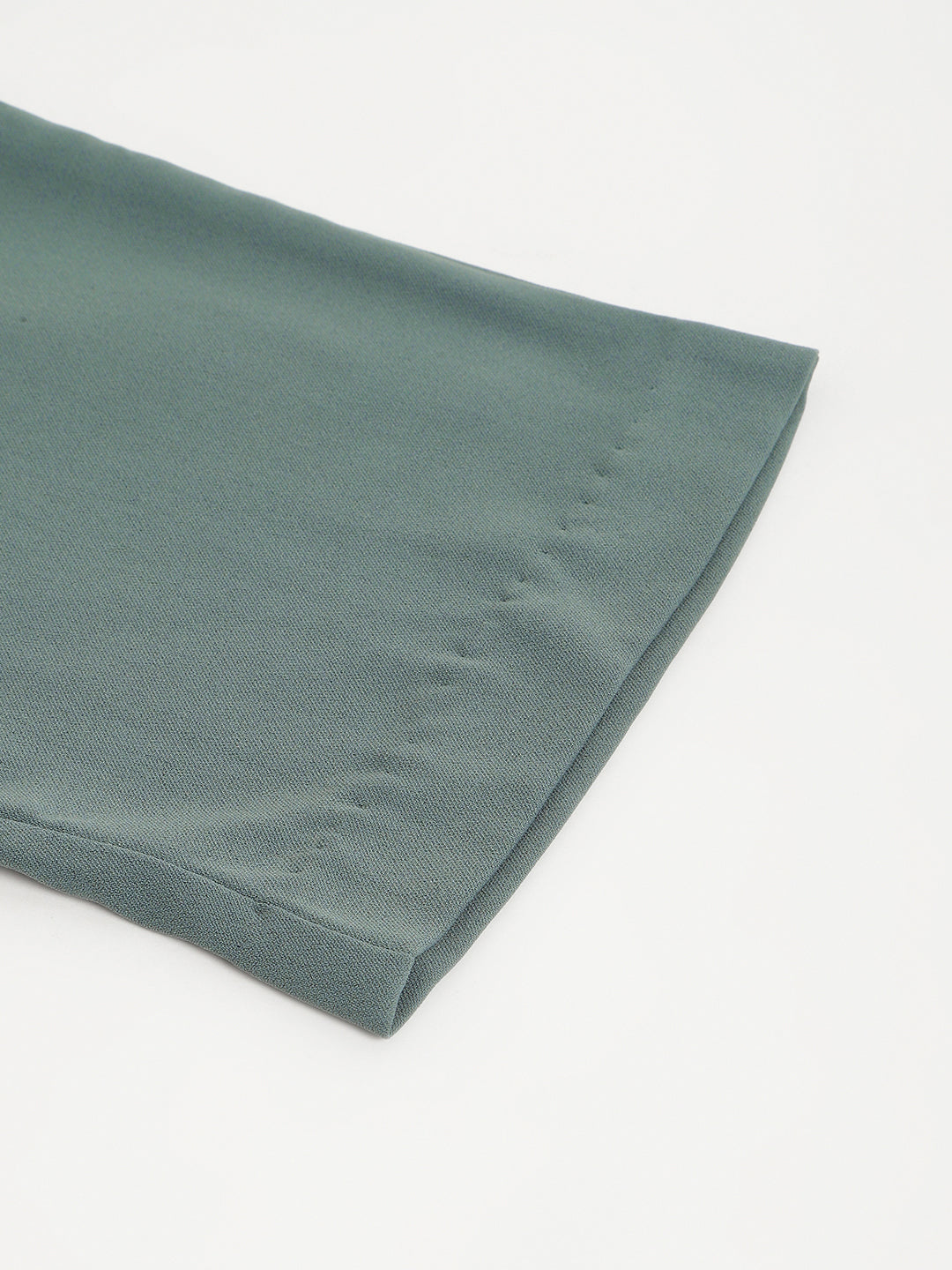 Green Solid Women Straight Pant