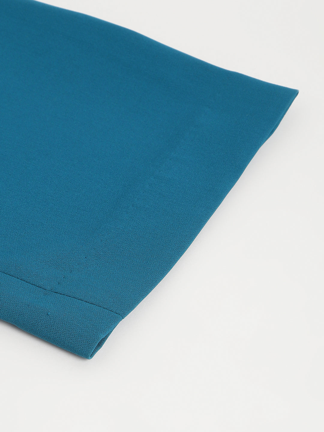 Turquoise Solid Women Straight Pant