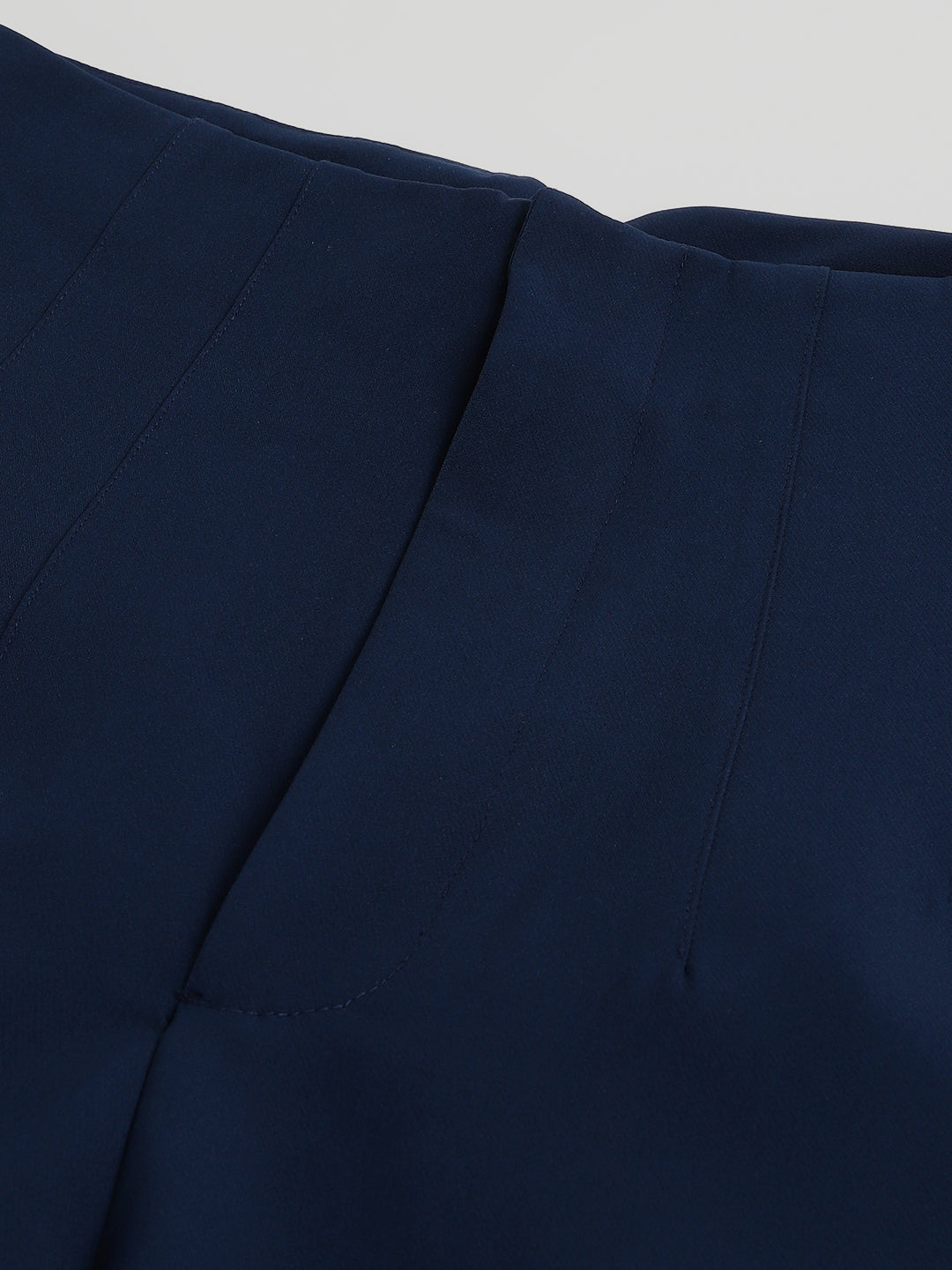 Teal Solid Straight Pant
