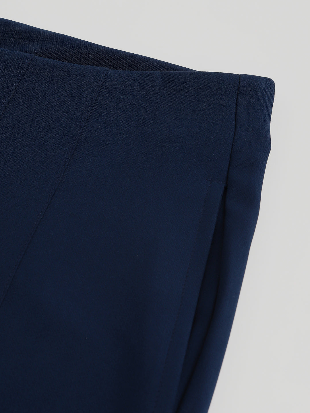 Teal Solid Straight Pant